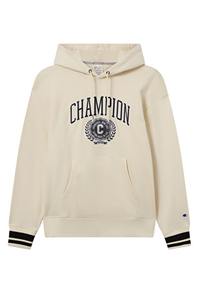 Champion Yearbook Hooded Sweatshirt Bej Erkek Sweatshirt -221172-YS141