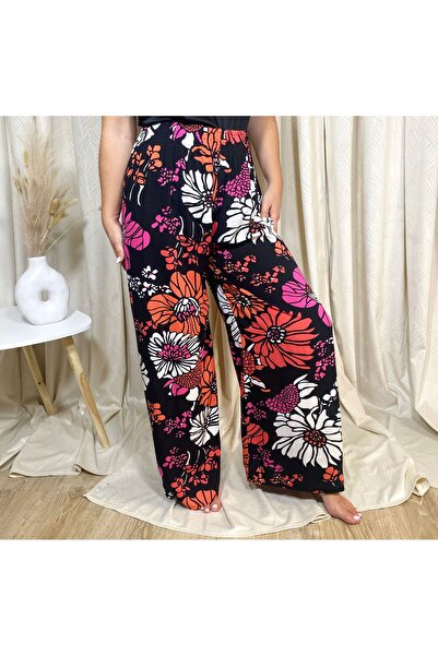 Intisimo Pantaloni de vară, vaporoși, lați, multicolori - 2XL