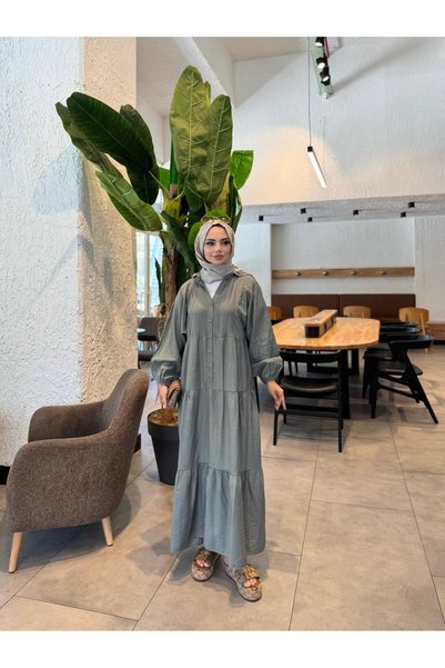 Moda Krash MEVSİMLİK OVERSİZE DOKUMA ELBİSE