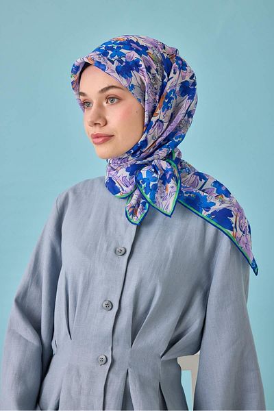 Silk Home Μαλακό βαμβακερό κασκόλ με μοτίβο Bodrum