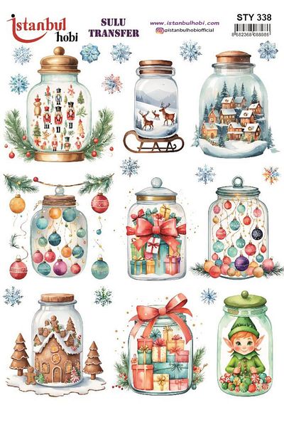 İstanbul Hobi New Year's Water Transfer 25X35Cm Sty338