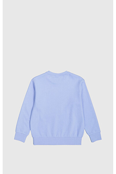 Champion Graphic Gallery Crewneck Sweatshirt Mavi Çocuk Sweatshirt-307108-BS186