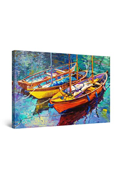 startonight Tablou DualView Startonight Trei barci pe lac, 90 cm x 60 cm