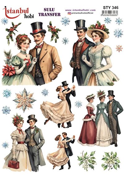 İstanbul Hobi نقل مائي للعام الجديد 25x35 سم STY346