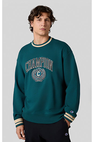 Champion Yearbook Crewneck Sweatshirt Yeşil Erkek Sweatshirt-221173-GS579