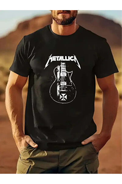 PARUNIV Tricou Barbati, Lejer pentru Iesiri Casual, bumbac 100%, Rock, Metallica