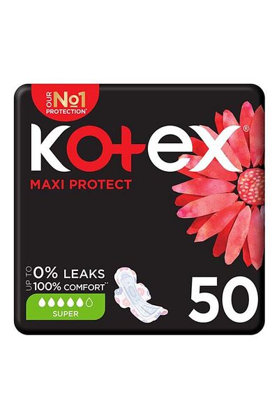 Kotex Maxi Thick Super Sanitary Pads 50 Pieces