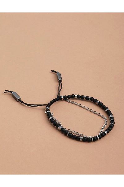 İLVİ Douglas Black Matte Men's Bracelet