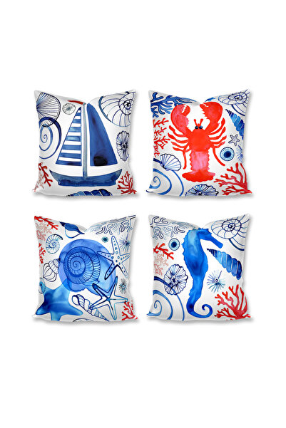Sister Home Design Καλύμματα Μαξιλαριών Sea Creatures 43x43 εκ. - Διακοσμητικ...