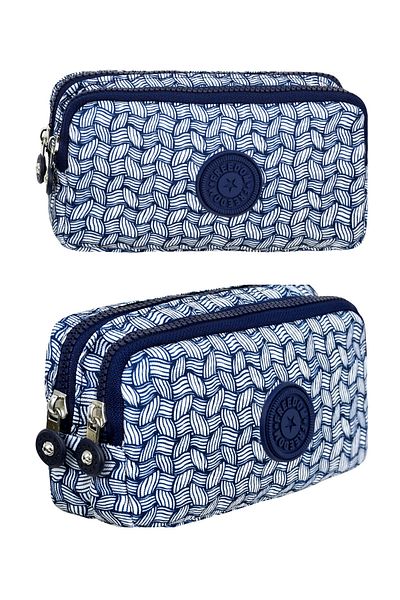 Little Jom Crinkle Fabric Double Compartment Pencil Holder Pencil Case