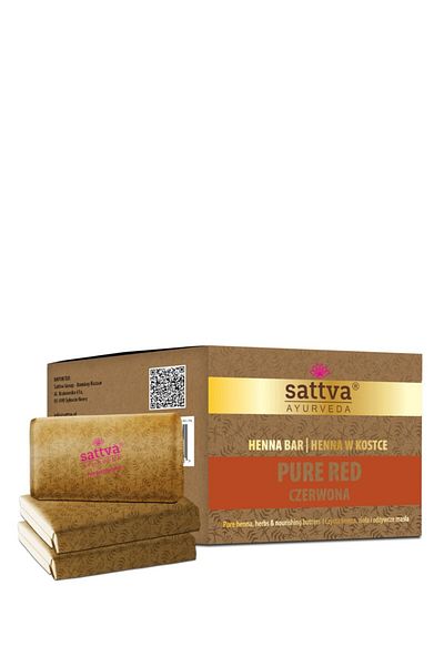 Sattva Ayurveda Pure Red henna dye with shea butter and oils, 3x80gr - Sattva Ayurveda