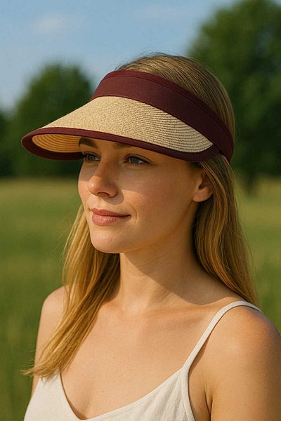 WOHOME Brimmed Straw Sport Visor Hat-Vizora Women's Hat