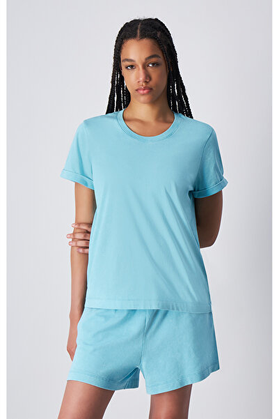 Champion Mineral Dye Ss Tee Blue Women's T-Shirt-117728-Bs184