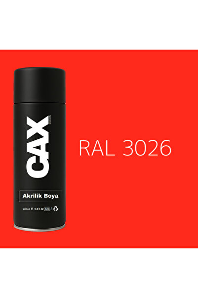 caxcolors EXTRA PİGMENTLİ ÖZEL YAPIM AKRİLİK SPREY BOYA 400 ML (KIRMIZI TONLA...