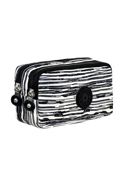 Little Jom Crinkle Fabric Double Compartment Pencil Holder Pencil Case