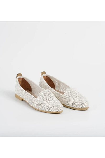 BYRAMSE Knitted Lace Women's Flats Home Flats Office Shoes
