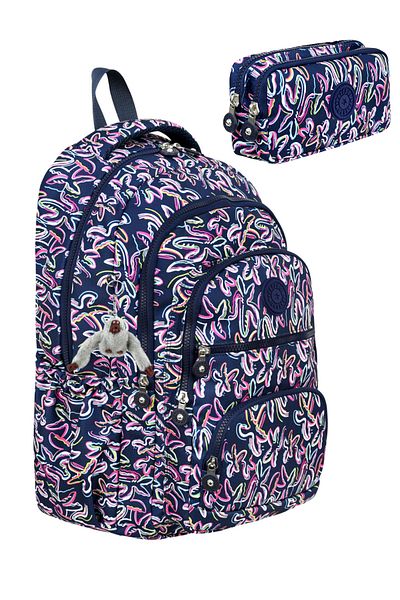 Little Jom 2-Piece Luxury Crinkle Backpack + Pen Holder