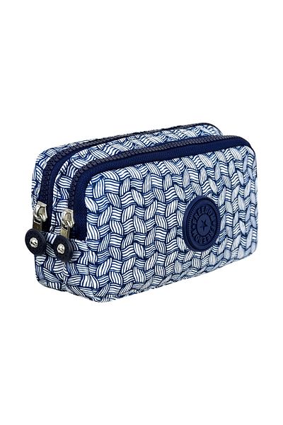 Little Jom Crinkle Fabric Double Compartment Pencil Holder Pencil Case