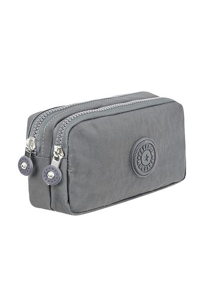 Little Jom Crinkle Fabric Double Compartment Pencil Holder Pencil Case