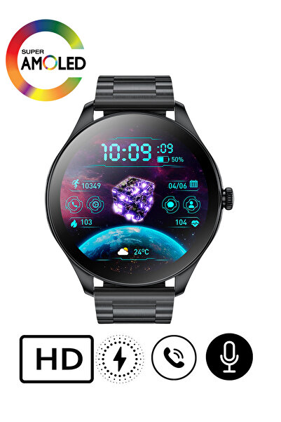 Qifit SK42 Business Serisi Klasik Erkek Akıllı Kol Saati Paslanmaz Çelik Kasa...