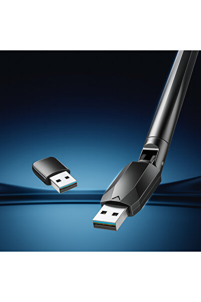 Zilvana Wi-Fi 6 USB Kablosuz Ağ Adaptörü | 1200Mbps Hız | Harici Antenli | PC & Laptop Uyumlu Kolay Kurulum