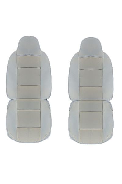 DELUXETUNING Set 2 huse scaune auto pentru fata, material textil, crem
