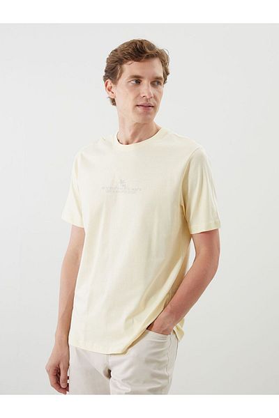 LC Waikiki Lcwaikiki Classic Crew Neck Printed Combed Cotton Mens T-Shirt