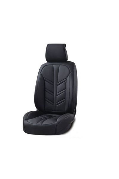 DELUXETUNING Set huse scaune auto universale, piele ecologica negru, fata-spate