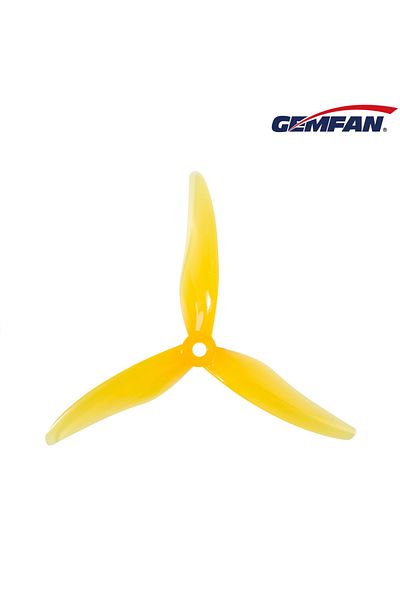 Choice 2Pairs Yellow 2 Pairs Gemfan Hurricane 51477 5.1X4.77X3 3-Blade PC Propeller for RC FPV Racing Frees