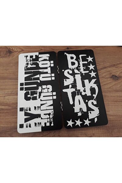 Organica Tasarım Mini Tavla Seyahat Tavla Cep Tavla 24x24 Özel Deri Kılıflı-BEŞİKTAŞ