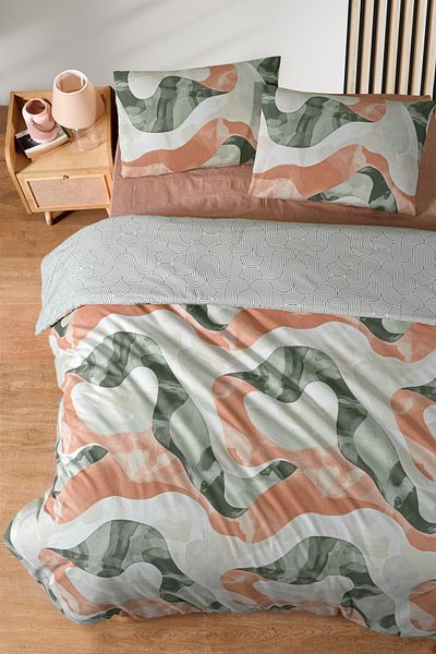 Mürdüm Home Lotus 100% Cotton Double Duvet Cover Set