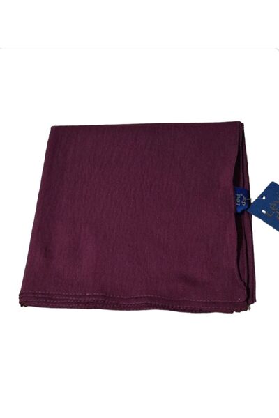 PİRAMİT ليفيدور وشاح مربع من القطن باللون الأحمر الداكن