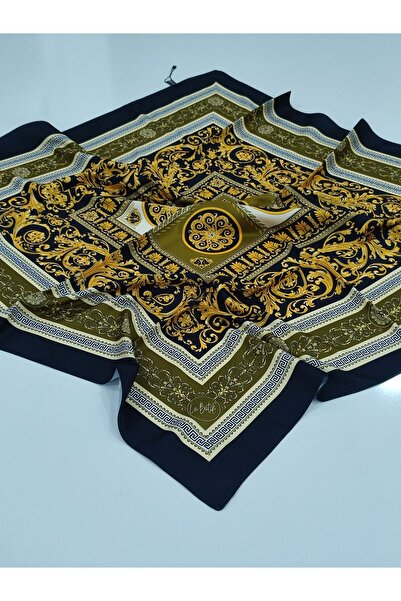 PİRAMİT Labutic Ethnic Model Tivil Scarf Black Khaki Green