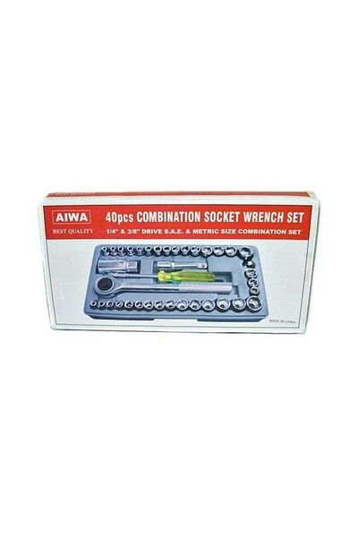 Aiwa 40-Piece Wrench Set Silver