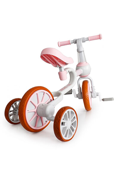 İSP 4 in 1 Tricycle "ISP LikeSmart", with pedals and removable training wheels, Non-slip Handles, Pi