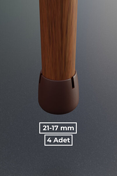 wooden lane studio 4’lü Ceviz Silindir Sandalye Pabucu Zemin Koruyucu – 17-21...