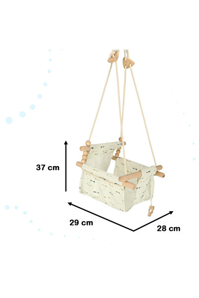 İSP Ξύλινη κούνια για μωρά και παιδιά, για εσωτερική και εξωτερική χρήση, "LikeSmart Arrow Swing", εύκολη στη συναρμολόγηση