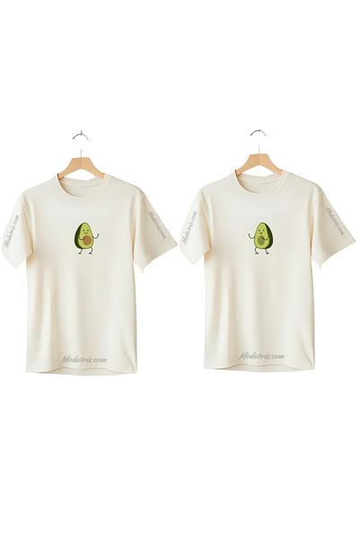 UNIQUE DESIGN Γυναικείο Ανδρικό Unisex Avocado Lover Couple Combination Tshirt Σετ 2 τεμαχίων
