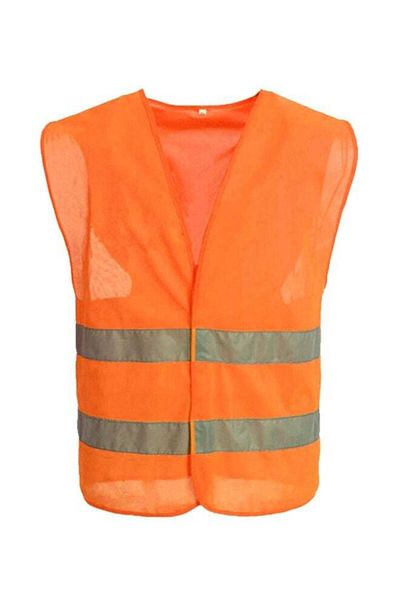 unbranded High Visibility Safety Vest - Orange/Silver (M)