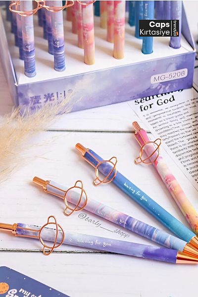 caps anlarınızı paylaştığınız ortağınız 2 Saturn Figured Design 0.7 Tip Pens
