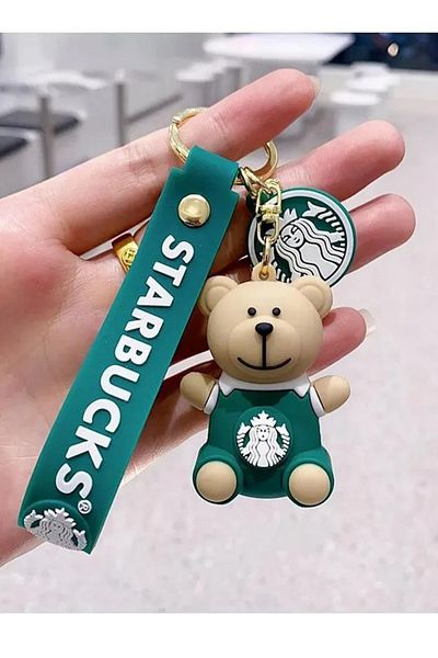 MİNGODAN Starbuk Bear Keychain Wallet and Bag Accessory 1 Piece