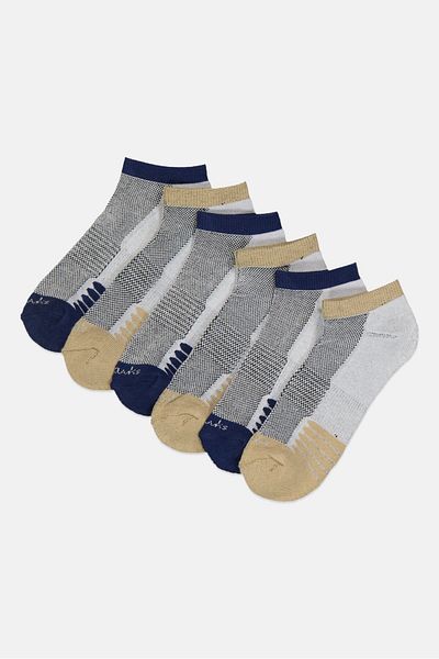 CLARKS Women 6 Pairs Brand Logo Chaussettes Socks, Multicolor