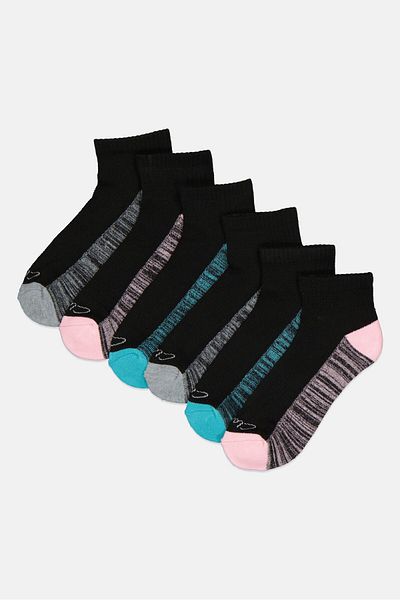 CLARKS Women 6 Pairs Brand Logo Chaussettes Socks, Multicolor