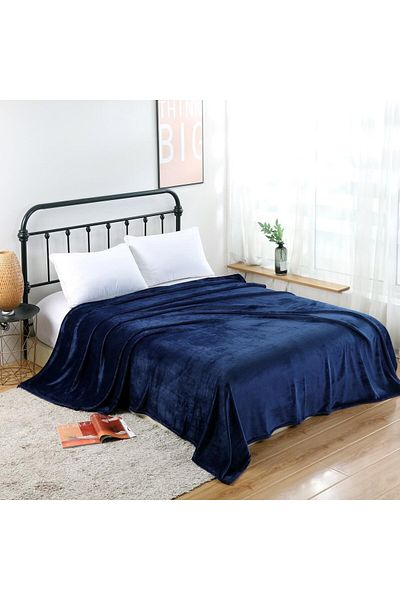 FIONNA.RO Cocolino Thin Blanket UNI - Navy Blue