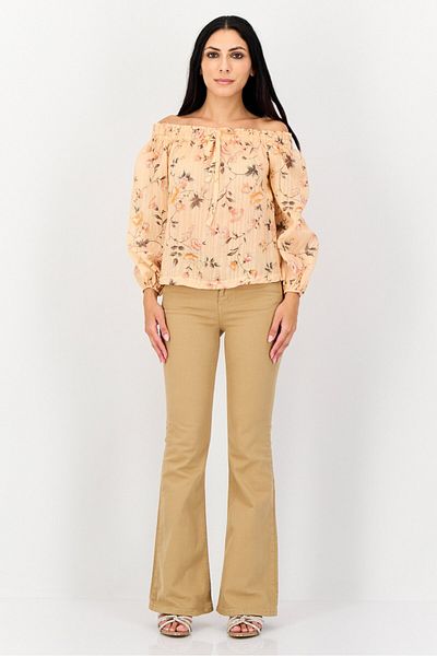Koton Women Off Shoulder Long Sleeves Floral Top, Multicolor