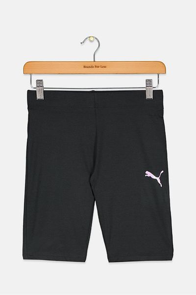 Puma Kids Girl Brand Logo Shorts, Black Heather