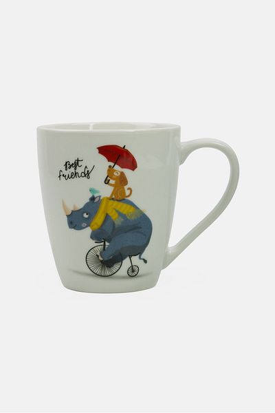 Ritzenhoff & Breker Printed Ceramic Coffee Cup 360ml, White