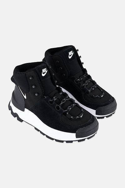 Nike Women City Classic Lace Up Outdoor Shoes, Black
