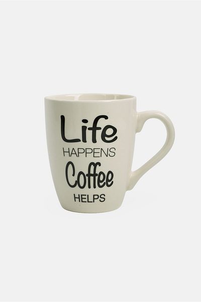 Ritzenhoff & Breker Printed Porcelain Coffee Cup 310ml, White