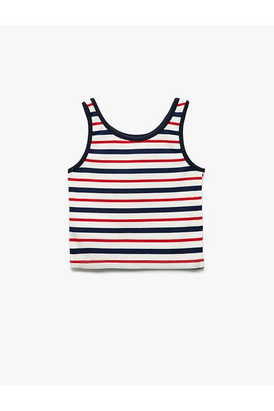 Koton New Season Striped Ribbed Crew Neck Thick Strap Undershirt
